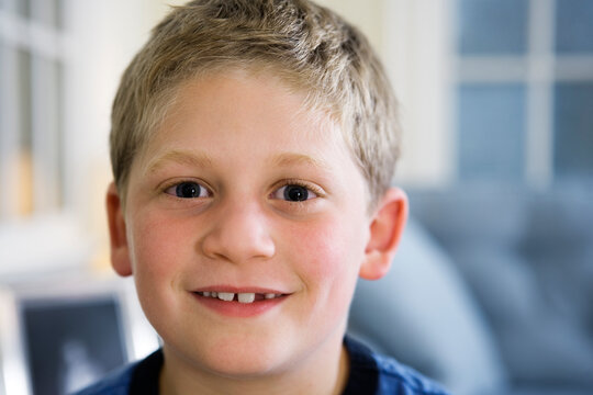 Close up of a boy smiling