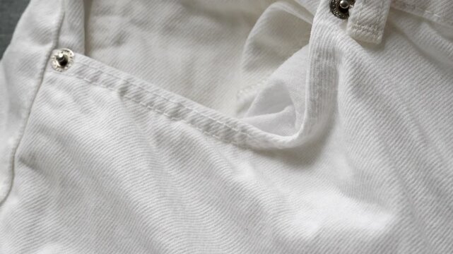 White jeans pants close-up