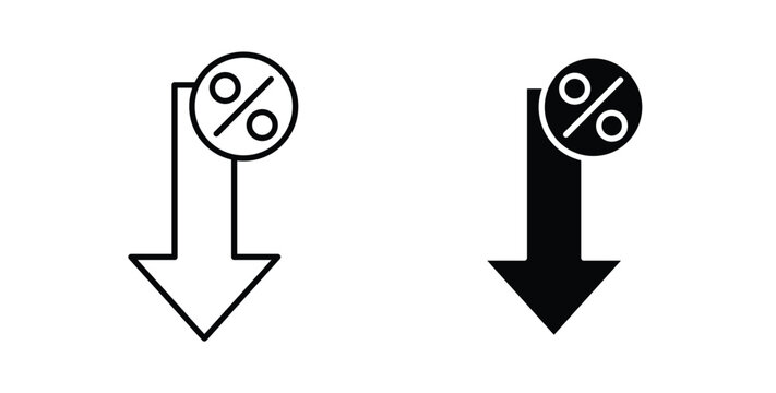 Percent down icon