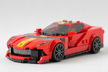 Naklejka premium Lego car Ferrari 812 Competizione