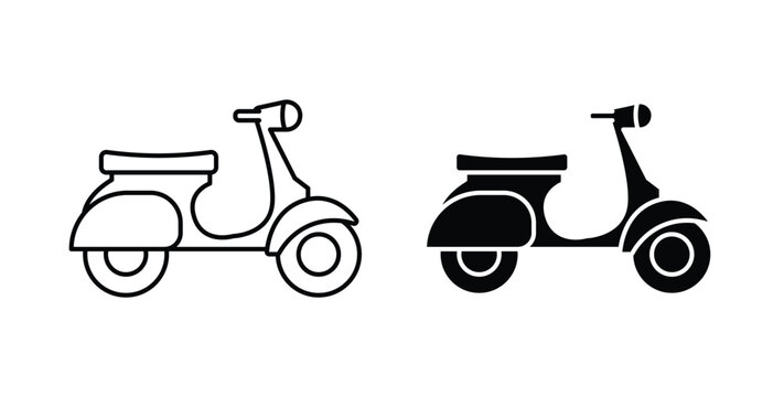 Scooter bike icon