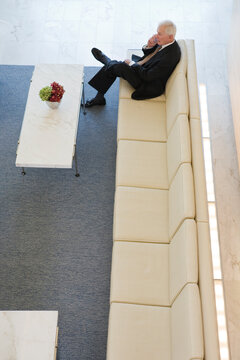 Businessman talking on phone