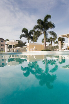 Swimming pool at a tourist resort