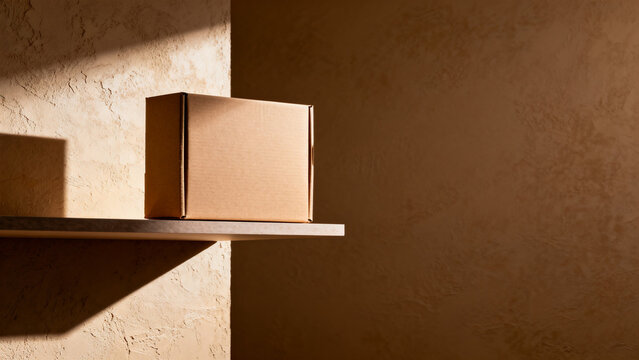 E-commerce product background with blank packaging set with twine advertisi
