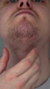 Close-up of a beard on a fair-skinned man