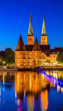 Holsten Gate at Night.