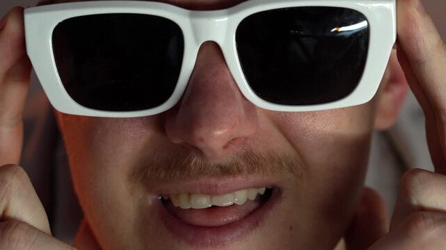 Sunglasses on a man