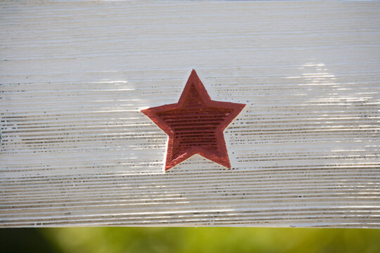Star shape painted on a surface