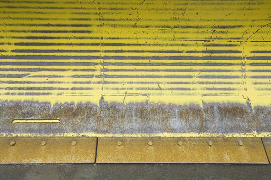 Close-up of a scoop of a snow blower