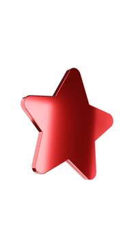 Star Favorite Icon 3D Rendering Coral Pink Rating
