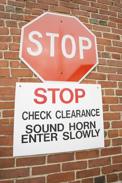 Close-up of a Stop sign on a wall