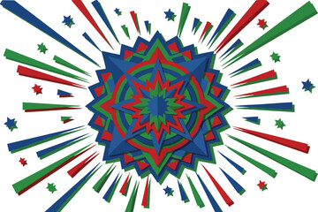 Fototapeta premium Tournament 2026 Festive Geometric Starburst Illustration