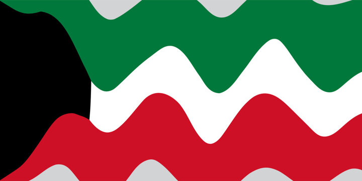 Vector Kuwait flag, Kuwait flag illustration, Kuwait flag picture, Kuwait flag image