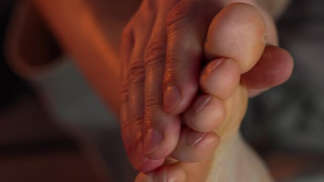 Toes on a man's foot