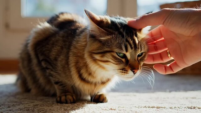 Rescued Stray Animal's First Loving Nudge