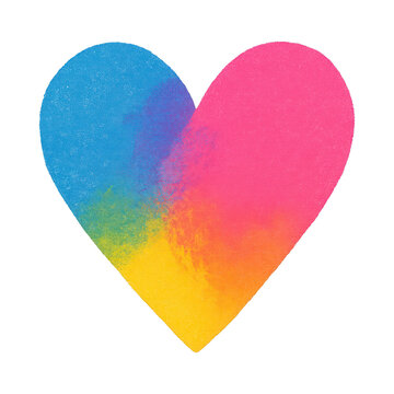 PNG Colorful heart gradient illustration.