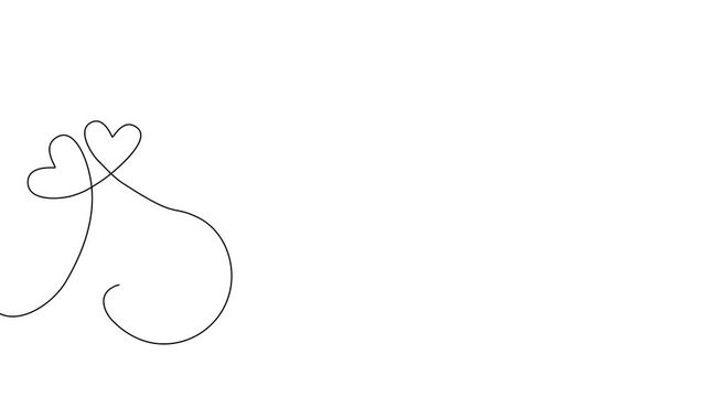 One Line Illustration of Life Stages: Love, Fetus, Infant, and Walking Child