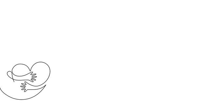 One Line Illustration of Love, Pregnancy, Baby, and Toddler Growth Journey