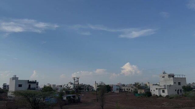 Timelapse of clouds building up during pre monsoon season in Maharashtra