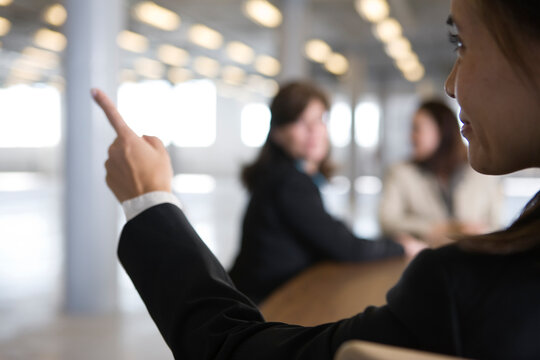 Business colleagues sitting in an office