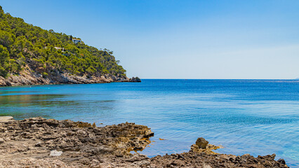 Naklejka premium Mallorca the street of pollencia and Formentor Cap