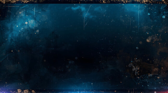 Retro film overlay effects include elements like scratch dust, blue light leaks, distressed textures, and grainy noise, creating a visually rich aesthetic when applied against a black background.