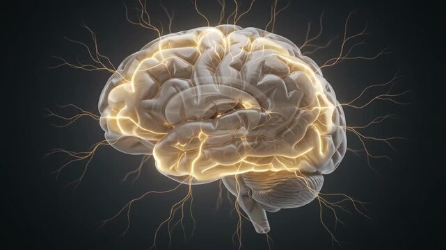 Golden neural signals active across a human brain with neuron firing