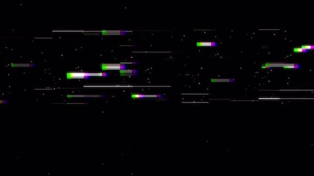 Glitch Transition TV Static Noise Horizontal RGB Digital Distortion Background 4K