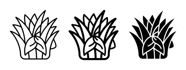 Grass Icons, Plant Vector Graphics, Nature Elements Collection © Tayeb