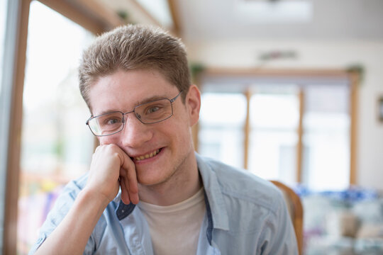 Boy with Anxiety Disorder at home