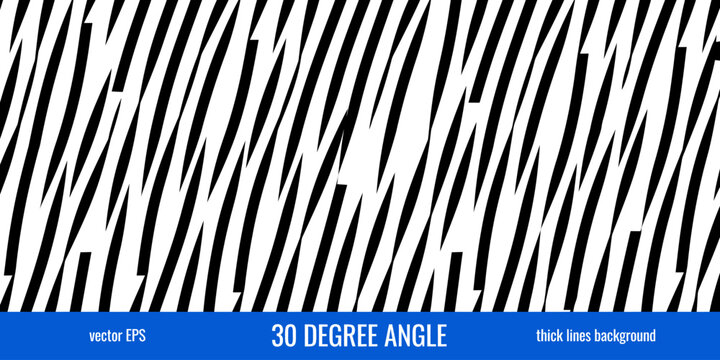 Zebra print background with black and white stripes at thirty degree angle