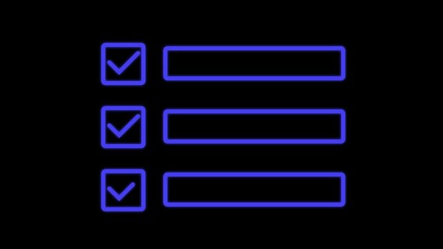checklist with checkmarks in square boxes on green background. checklist interface with three completed items, indicated. Perfect for to-do lists, goals, workflow, and success presentations or apps