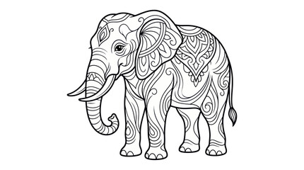 Fototapeta premium Ornate Elephant Illustration