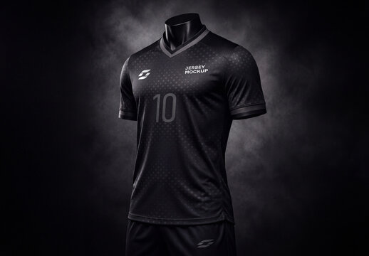 Black Jersey Mockup