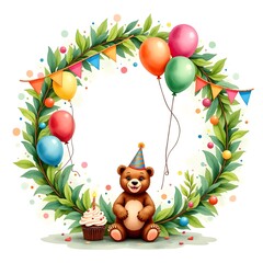 Fototapeta premium card with teddy bear