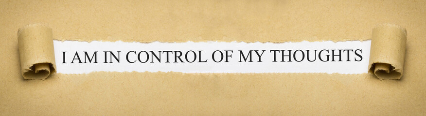Naklejka na ściany i meble I am in control of my thoughts