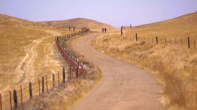 Marathon athletes running on a dirt path