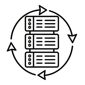 Secure Server Backup Sync Website Hosting Vector
