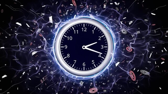 3D Clocks Animation Background, Endless, Loop
