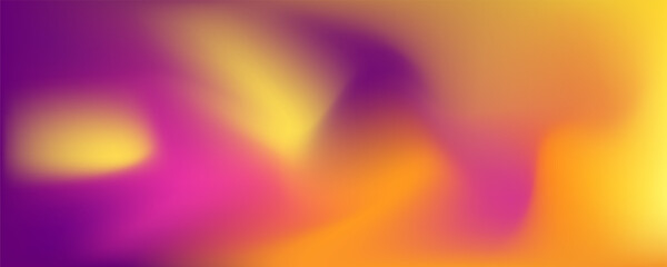 Fototapeta premium CCCCCCCCCCCCCAbstract Blurred magenta purple yellow orange magenta purple background. Soft gradient backdrop with place for text. Vector illustration for your graphic design, banner, poster - Vector
