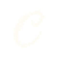 Fototapeta premium PNG Elegant cross-stitch letter C