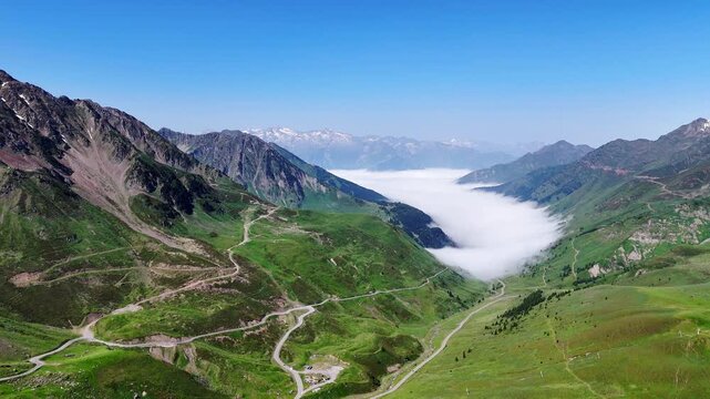Tourmalet Pass, French Pyrenees, Drone Footage