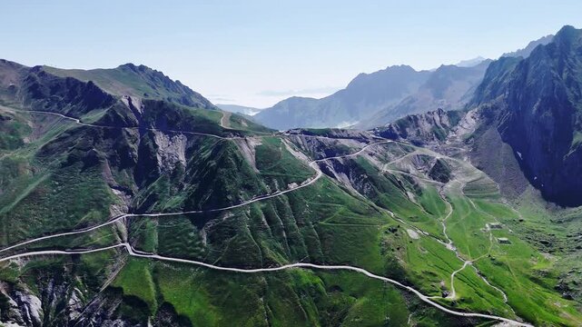 Tourmalet Pass, French Pyrenees, Drone Footage