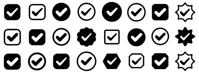 check mark icon set © graphixecho