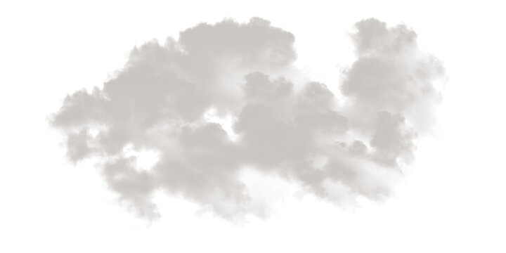 Fluffy white cloud formation with soft edges on transparent background clouds cumulus nimbus vapor atmosphere