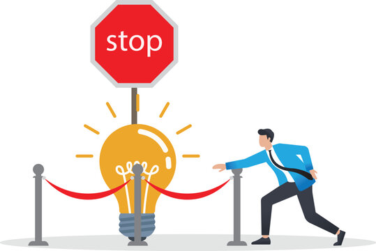 Stop Innovation Concept Idea Barrier