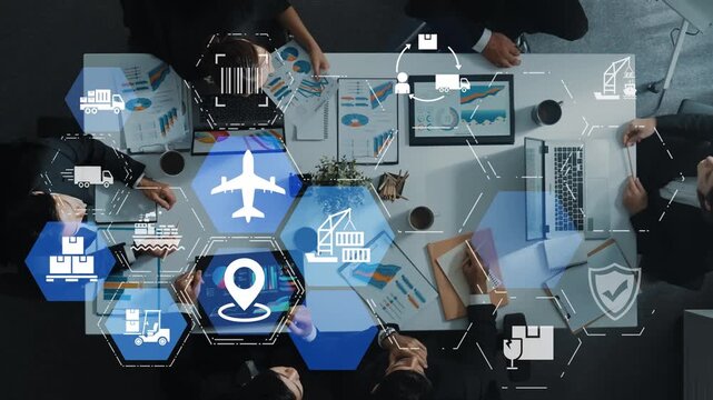 LoFunnelics icons illustrate delivery, supply chain, warehouse, and shipping. LoFunnelics connects global trade, loFunnelics optimizes transport, and loFunnelics supports inventory tracking. Funnel