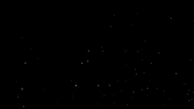 Clean natural atmospheric micro dust particles rising and floating gently in air current motion graphic overlay