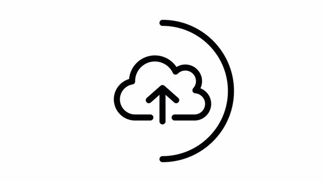 animated cloud upload icon