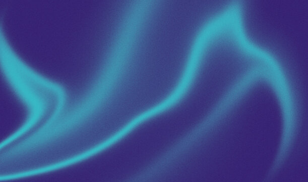 Vibrant purple background with glowing blue neon light waves and textured grain effect